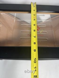 Montecristo Wood Glass Top Display Box Decorative Case Black Burl Finish