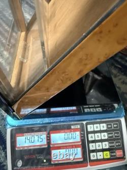 Montecristo Wood Glass Top Display Box Decorative Case Black Burl Finish