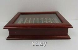 Montefiore Pens Lot Of 8 Pens With Nice Wood / Glass Display Case