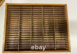 NAPA VALLEY BOX COMPANY 100 x 4 Cassette tapes Storage Display Case Lot Wood