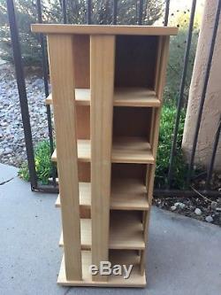 NAPA Valley Revolving Wood Carousel Tower 220 CD Holder Display Storage Case
