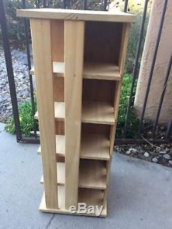 NAPA Valley Revolving Wood Carousel Tower 220 CD Holder Display Storage Case