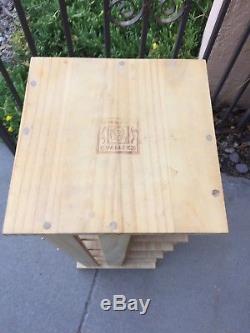 NAPA Valley Revolving Wood Carousel Tower 220 CD Holder Display Storage Case