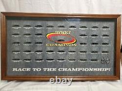 NASCAR Wood Display Case 2003 Champion Wood 35 x 19.5 x 3 Holds 39 Cars 164