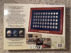 NEW America's 50 State Quarters Wood Frame Display Case + COUNS 17 1/8 x 12 1/4
