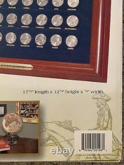 NEW America's 50 State Quarters Wood Frame Display Case + COUNS 17 1/8 x 12 1/4