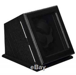 NEW Black Wood Automatic Dual Watch Winder Display Case