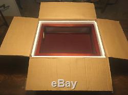 NEW COUNTER TOP DISPLAY CASE MAHOGANY DOVETAIL WOOD & GLASS 23 x 17 1/2 x 6