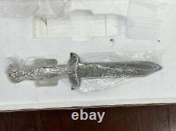 NEW IN BOX Franklin Mint The Teddy Roosevelt Silver Knife With Wood Display Case