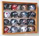 Nfl Mlb 16 Mini Football Helmet Display Case Cabinet Wall Rack Box Lockable