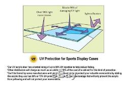NFL NCAA Football Jersey Frame Display Case Cabinet 98% UV Lockable Shadowbox
