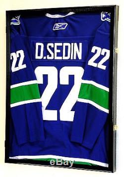 NHL Hockey Jersey Uniform Display Case Cabinet 98% UV Lockable