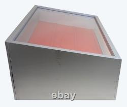 NIB 1981 Case XX Knife Wooden Wood & Glass Samples Locking Display Cabinet
