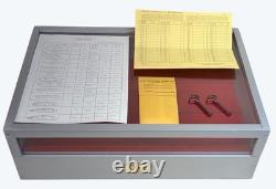 NIB 1981 Case XX Knife Wooden Wood & Glass Samples Locking Display Cabinet
