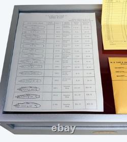NIB 1981 Case XX Knife Wooden Wood & Glass Samples Locking Display Cabinet