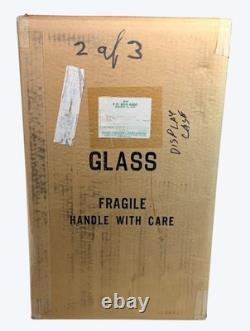 NIB 1981 Case XX Knife Wooden Wood & Glass Samples Locking Display Cabinet
