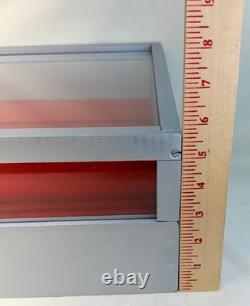 NIB 1981 Case XX Knife Wooden Wood & Glass Samples Locking Display Cabinet
