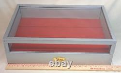 NIB 1981 Case XX Knife Wooden Wood & Glass Samples Locking Display Cabinet
