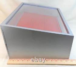 NIB 1981 Case XX Knife Wooden Wood & Glass Samples Locking Display Cabinet