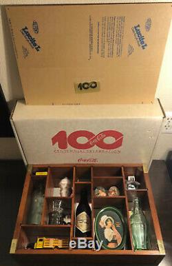 NOS! Vintage Coca-Cola 100th Centennial Celebration Wood Display Case WithBox