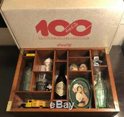 NOS! Vintage Coca-Cola 100th Centennial Celebration Wood Display Case WithBox