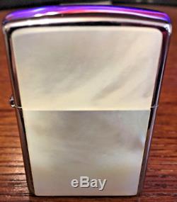 NOS Zippo/Case Mother Of Pearl Lighter and Knife Collection Wood Display Case