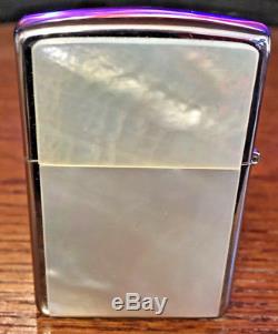 NOS Zippo/Case Mother Of Pearl Lighter and Knife Collection Wood Display Case