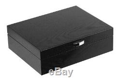 New 8 Slot Wrist Watch Storage Box Black Wood Display Case Large Faux Leather
