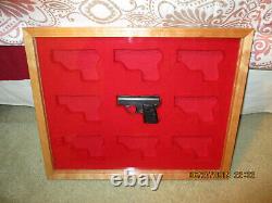 New Custom Wood Double Pistol Display Case For Colt 1911, Python, Saa, S&w