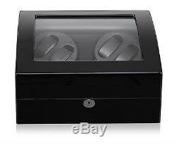 New Double Automatic Rotation 4+6 Watch Winder Case Wood Display Box Japan Motor