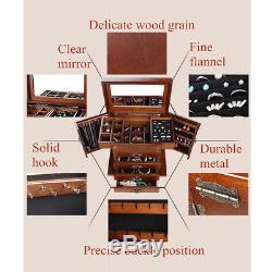 New Jewellery Box Case Organizer Earrings Ring Display Necklaces Storage Larger