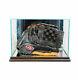New Real Glass Baseball Glove Display Case With Black Wood And Mirror Back