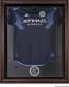 New York City Fc Brown Framed Team Logo Jersey Display Case