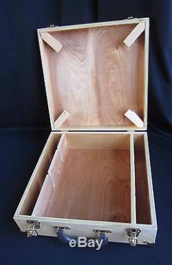 Newly Constructed Natural Wood Display/Carrying Case with Brass Corners & Hardware