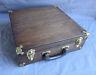 Newly Constructed Walnut Wood Display/carrying Case With Brass Corners & Hardware