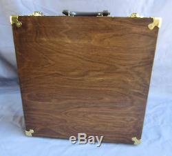 Newly Constructed Walnut Wood Display/Carrying Case with Brass Corners & Hardware
