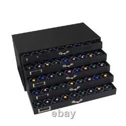 Novel Box 5 Drawer Jewelry Hobby Gem Organizer Display Case with Gem Jar Inserts