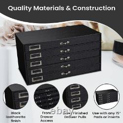 Novel Box 5 Drawer Jewelry Hobby Gem Organizer Display Case with Gem Jar Inserts