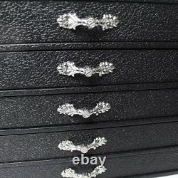 Novel Box 5 Drawer Jewelry Hobby Organizer Display Case withGrey Flocked Compart