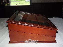 Old Coins Complete Us Statehood Quarters Collection Wood Display Case Box Nice