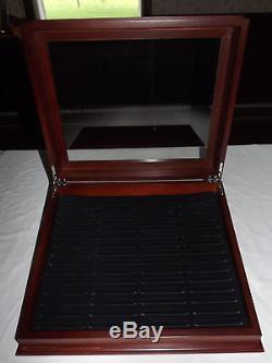 Old Coins Complete Us Statehood Quarters Collection Wood Display Case Box Nice
