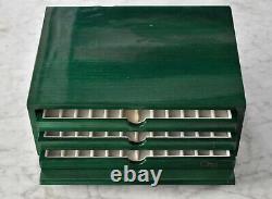 OMAS Fountain Pen Collectors Display Cabinet for 36 pens in Bright Green Mob 367
