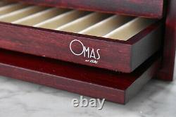 OMAS Fountain Pen Collectors Display Cabinet for 36 pens in Matte Red Mob 367
