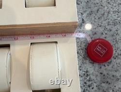 OMEGA Watch Retail case Display Beige/Brown Wood with 15 cuffs good condition