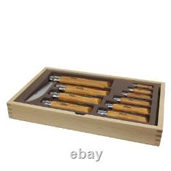 OPINEL Display Case Carbon Knives with Glass Lid