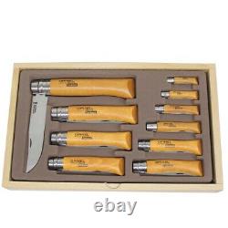 OPINEL Display Case Carbon Knives with Glass Lid