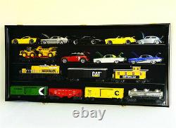 O Scale Model Train Car Display Case Rack Holder Box Holds Up To 16 Trains