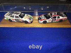 Oak Display Case Double 2 Car 1/24 Diecast Nascar Collector's Choice Case