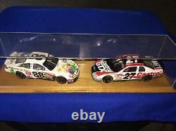 Oak Display Case Double 2 Car 1/24 Diecast Nascar Collector's Choice Case