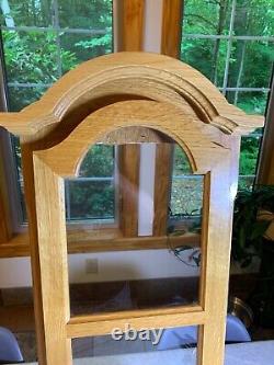 Oak Hardwood Wood Wooden Carved Glass Wall Hung Hanging Display Case Shadow Box